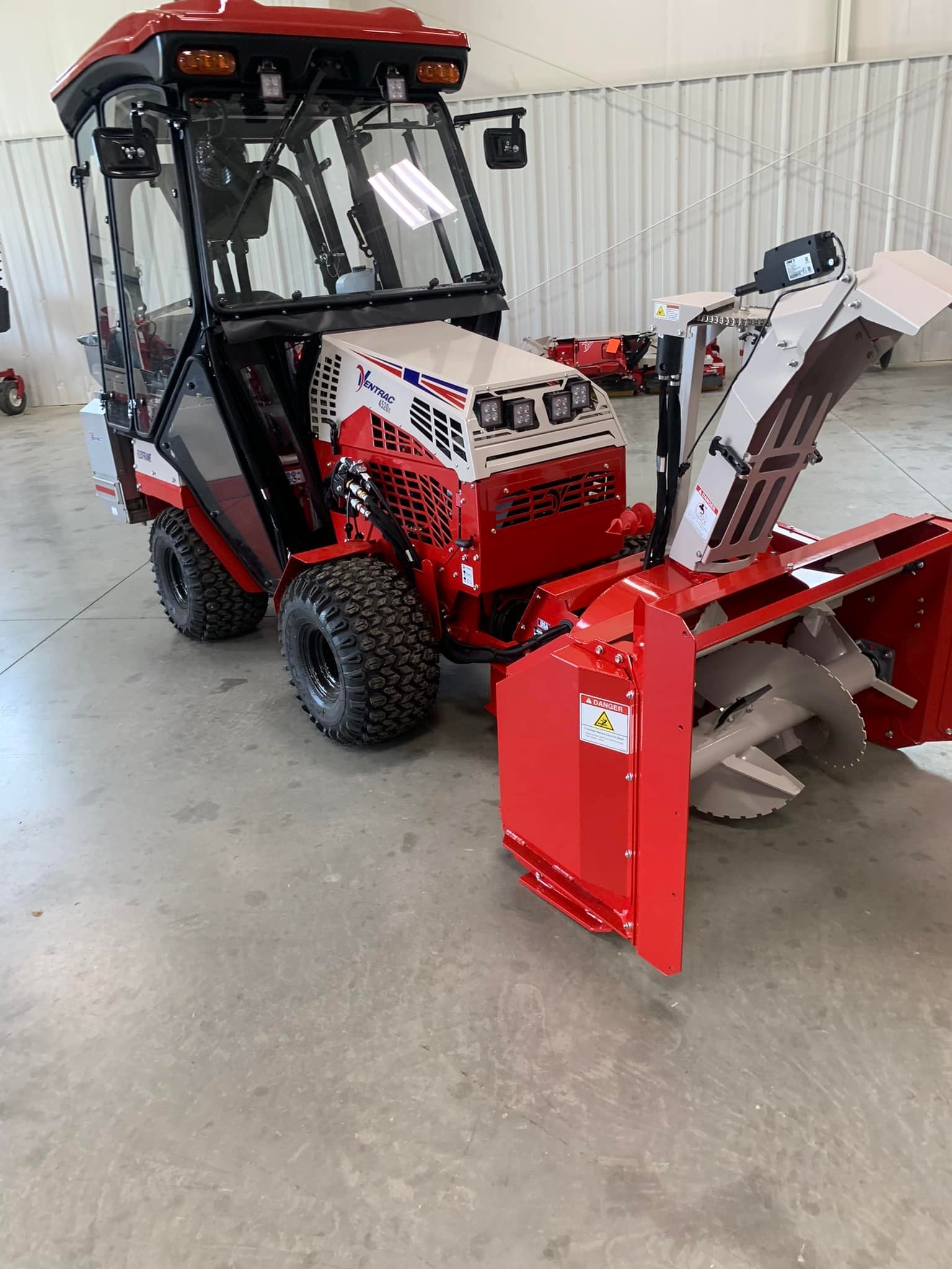 Specialized commercial sidewalk snow equipment